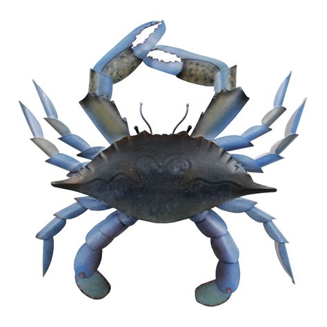 Blue Crab Metal Wall Art