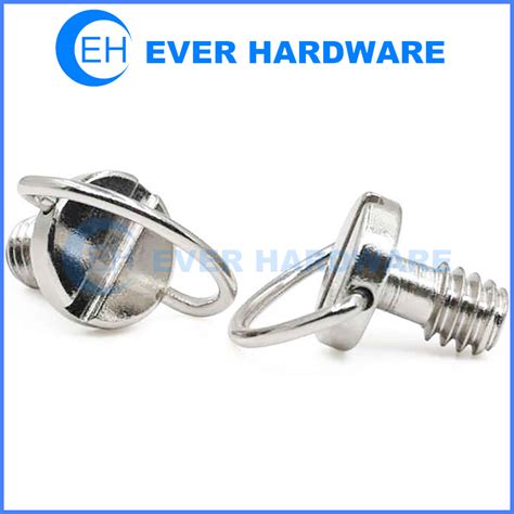 Ring Fasteners Metal Fasten Captive Pull Screw With D Shaped Bail Hand