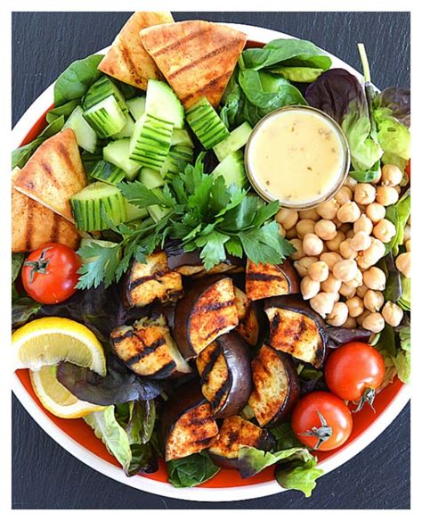 Grilled Eggplant Salad - TheVegLife