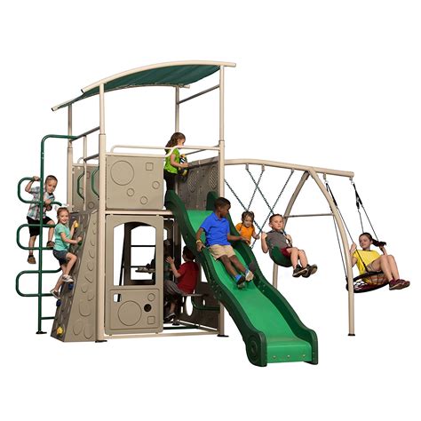 Backyard Discovery Castle Grey Metal Swing Set and Outdoor Playground – Best Backyard Gear