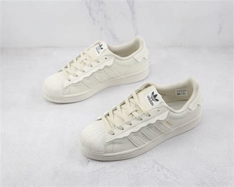 Originals Superstar"Milk White/Lace" 100% Original flagship store Adidas Shoes shoes for men ...