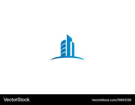 Building business company logo Royalty Free Vector Image