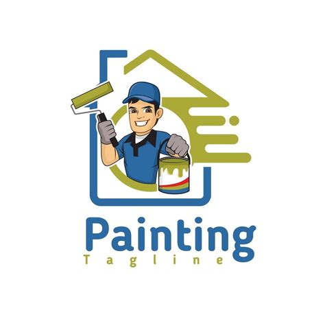 Painting company logo design illustration , suitable for your design needs, T-shirt ...