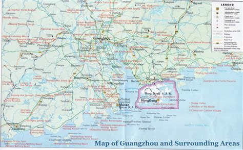 Guangzhou Maps: detailed China Guangzhou Attraction