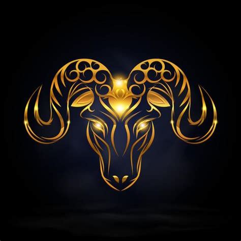 gold goat symbol 640771 Vector Art at Vecteezy