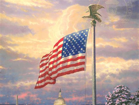 American Flag Paintings | Thomas Kinkade Carmel & Monterey