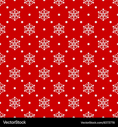 Red seamless snowflake pattern Royalty Free Vector Image