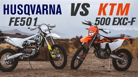 2018 Husqvarna FE 501 vs KTM 500 EXC-F | Ride Review | Ktm, Husqvarna, Riding