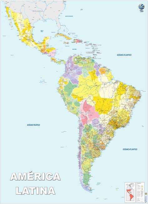 Mapa de América Latina Político, flexible o rígido - TEC Asociados