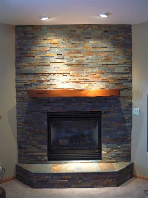 19 Awesome Stacked Stone Fireplace Designs