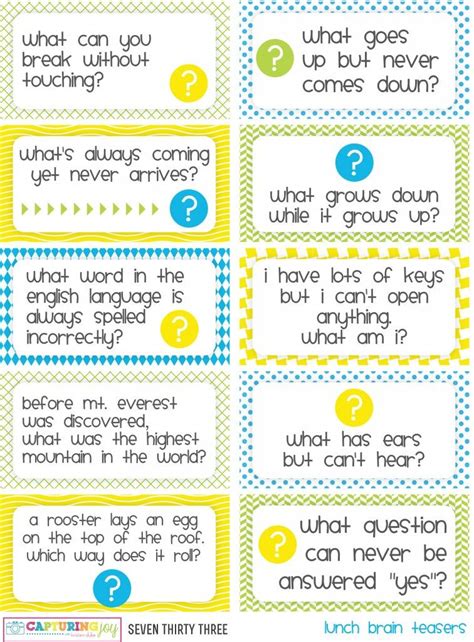 Printable Riddles For Kids