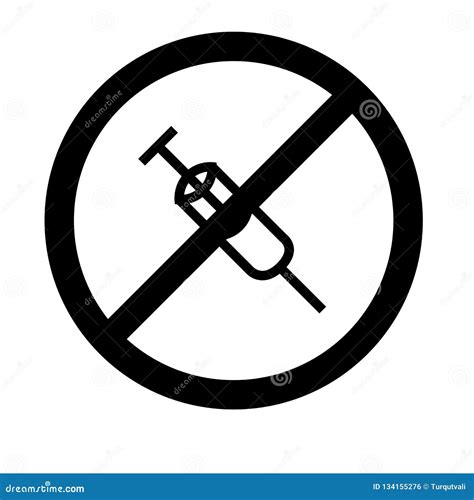 No Drugs Icon Vector Sign and Symbol Isolated on White Background, No ...