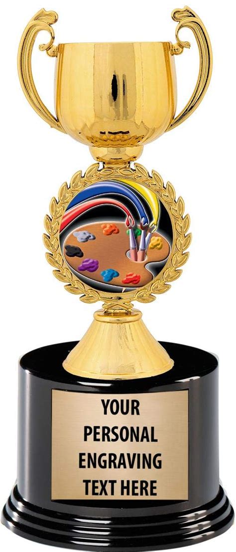 Buy Crown Awards Art Trophies with Custom Engraving, 7.25" Personalized Artist Palette Art Award ...