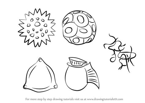 How to Draw Phytoplankton (Plants) Step by Step | DrawingTutorials101.com