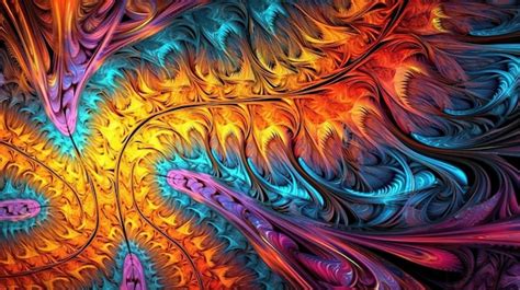 Premium Photo | A colorful abstract art with a swirly pattern.