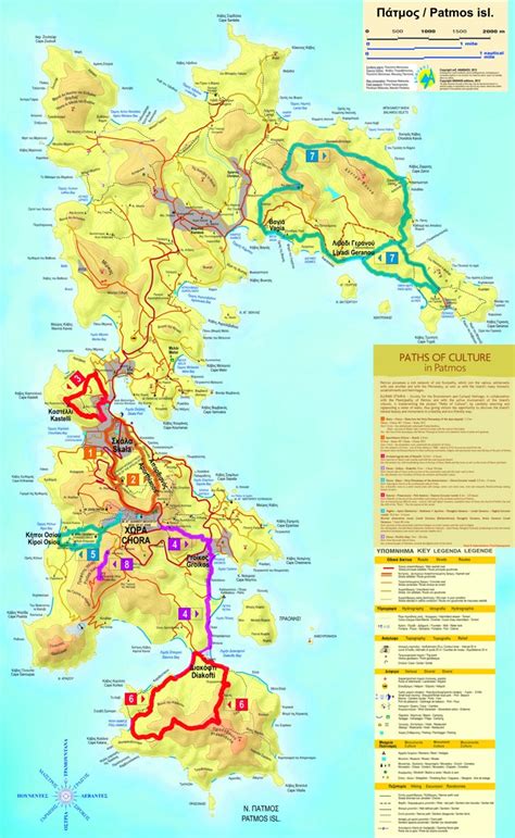 Patmos tourist map - Ontheworldmap.com