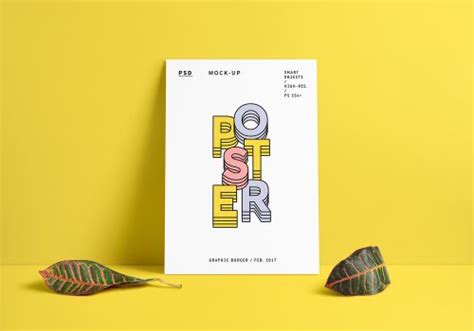 Poster Mockup PSD (Portrait & Landscape) — Free Mockup World