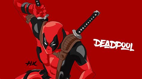 HD wallpaper: Minimal, Deadpool, Fan Art, Red, Marvel Comics, 4K ...