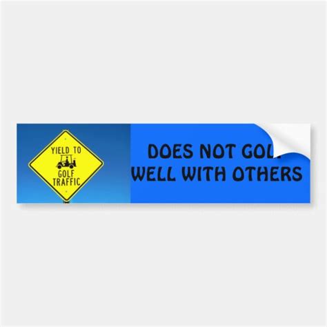 Funny Golf Cart Sticker Car Bumper Sticker | Zazzle