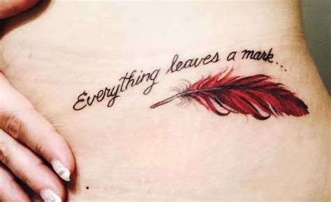 Everything leaves a mark cardinal feather tattoo | Red bird tattoos ...