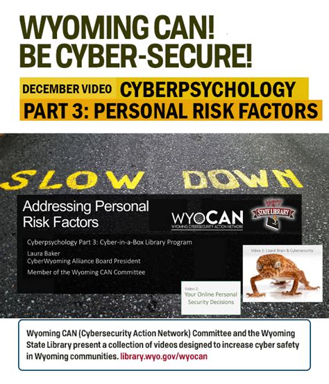 Addressing Your Cybersecurity Personal Risk Factors | Wyoming State Library