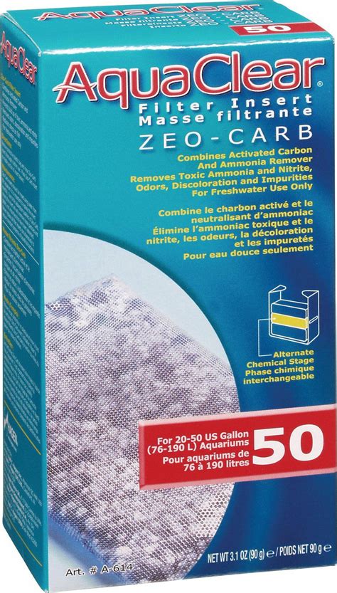 Aqua Clear 50 (200) Zeo Carb Filter Media 15561106146 | eBay