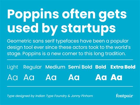 Poppins - Free Sans-Serif Font - Fontpair