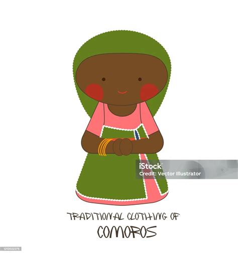 Traditional Clothing Of Africa Comoros Stock Illustration - Download ...