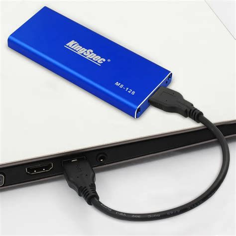 KingSpec External 120GB Portable SSD USB3.0 5Gbps 128GB NGFF M.2 ...