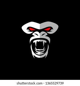 Angry Gorilla Logo Stock Vector (Royalty Free) 1365529739 | Shutterstock