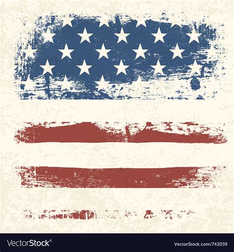 Vintage american flag Royalty Free Vector Image