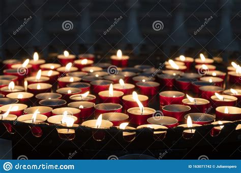 Burning Candles in a Church Stock Photo - Image of burning, peace ...