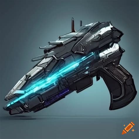 Concept art of a futuristic weapon