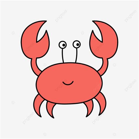 Cute Sea Crab In Doodle Style, Children, Whale, Animal PNG and Vector with Transparent ...