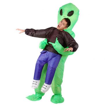 Green Alien Abducting Inflatable Costume | Costume Party World