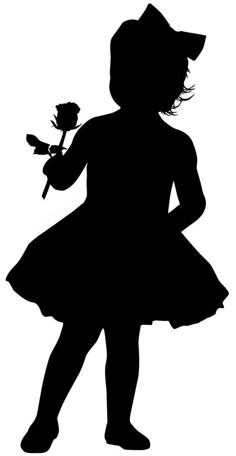 Little Girl Silhouette Clip Art