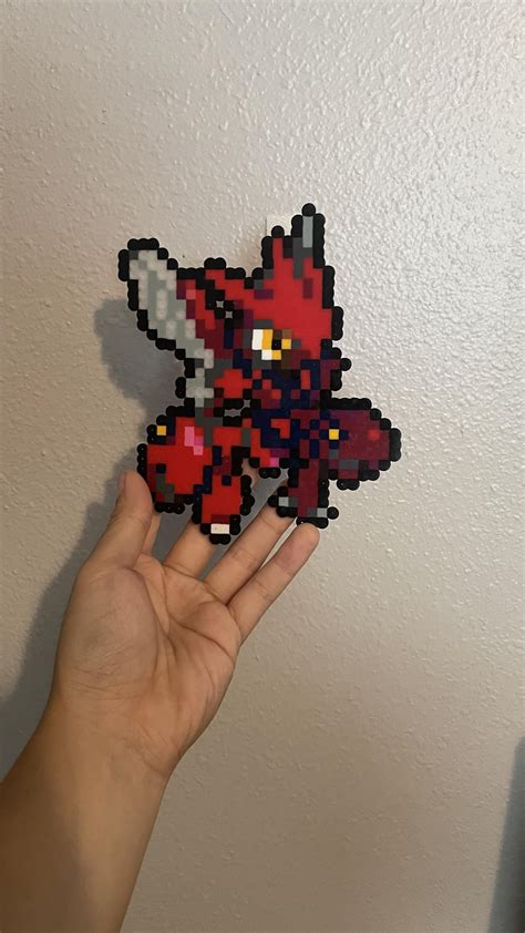 Scizor made from Perler beads : r/pokemon