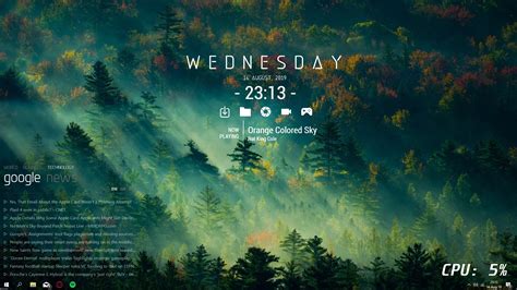 Simple Green Wallpaper : r/Rainmeter