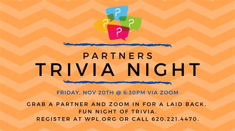 Partners Virtual Trivia Night | Winfield Public Library