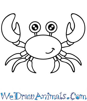 How to Draw a Cartoon Crab