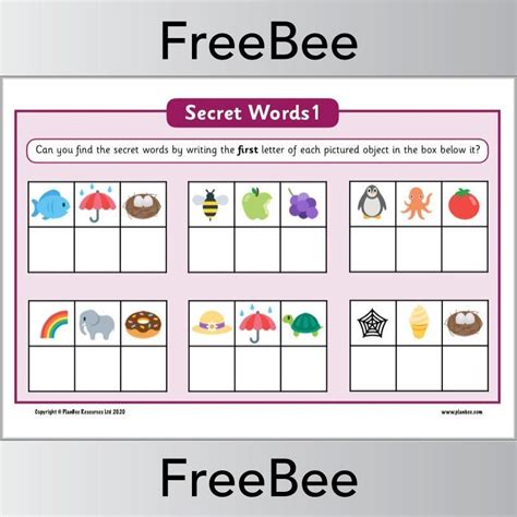 Secret Words KS1 Puzzle — PlanBee