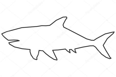 Pictures: shark outline | Shark outline icon — Stock Vector © jemastock #115219408