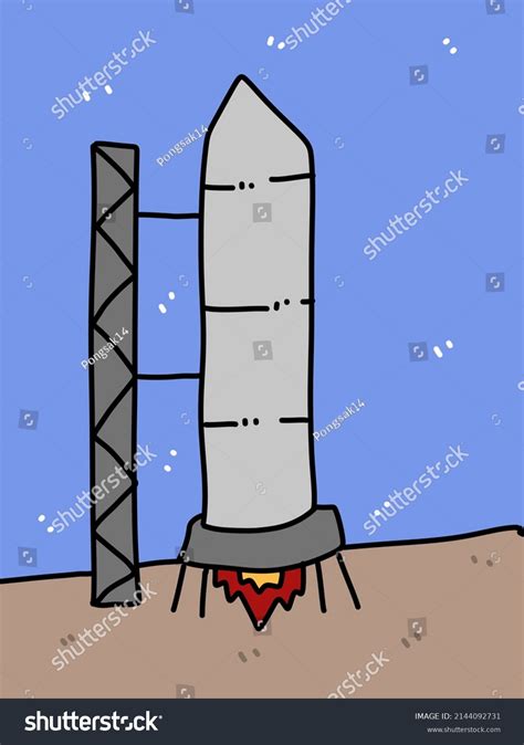 Rocket Cartoon On Rocket Launcher Stock Illustration 2144092731 | Shutterstock