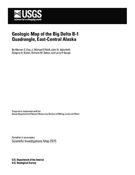 (PDF) Geologic Map of the Big Delta B-1 Quadrangle, East-Central Alaska | Warren Day - Academia.edu