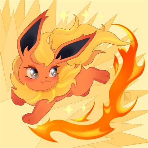 Flareon fan art commission! : r/pokemon