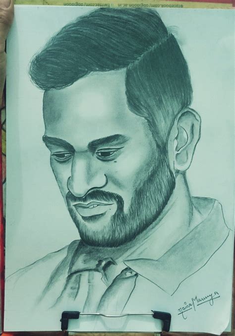 MS Dhoni Sketch ... Pencil Sketch Work - Etsy