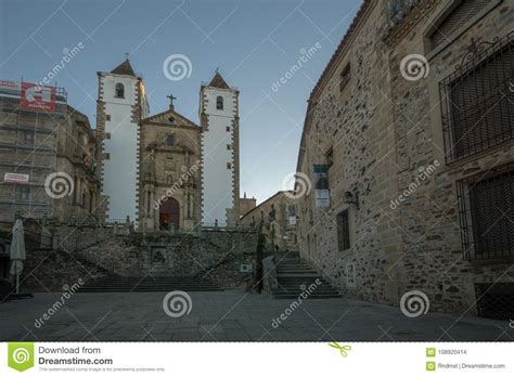 San Francisco Javier Church, in Caceres Editorial Stock Image - Image of street, church: 108920414