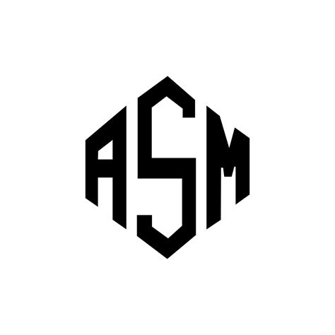 ASM letter logo design with polygon shape. ASM polygon and cube shape logo design. ASM hexagon ...