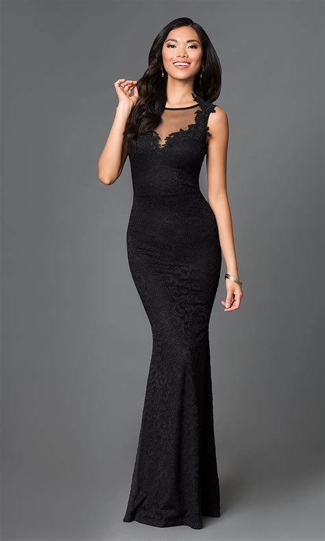 Black Sleeveless Long Prom Dress - PromGirl