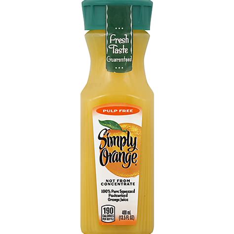 Simply Orange Orange Juice, Pulp Free 13.5 Oz | Orange | Festival Foods Shopping